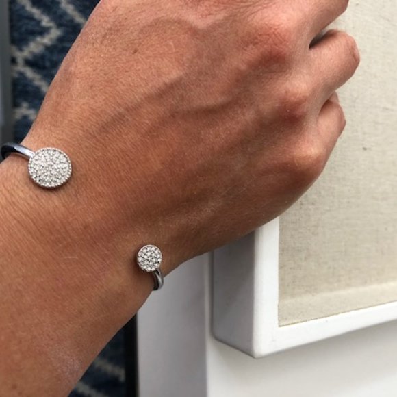 Stella & Dot Silver Pave Diamond bracelet - Picture 2 of 2